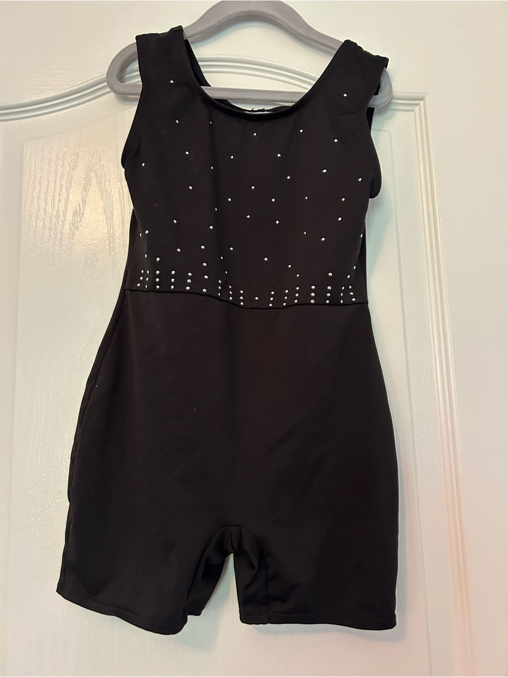 Black Studded Girls' gymnastics/dance Leotard